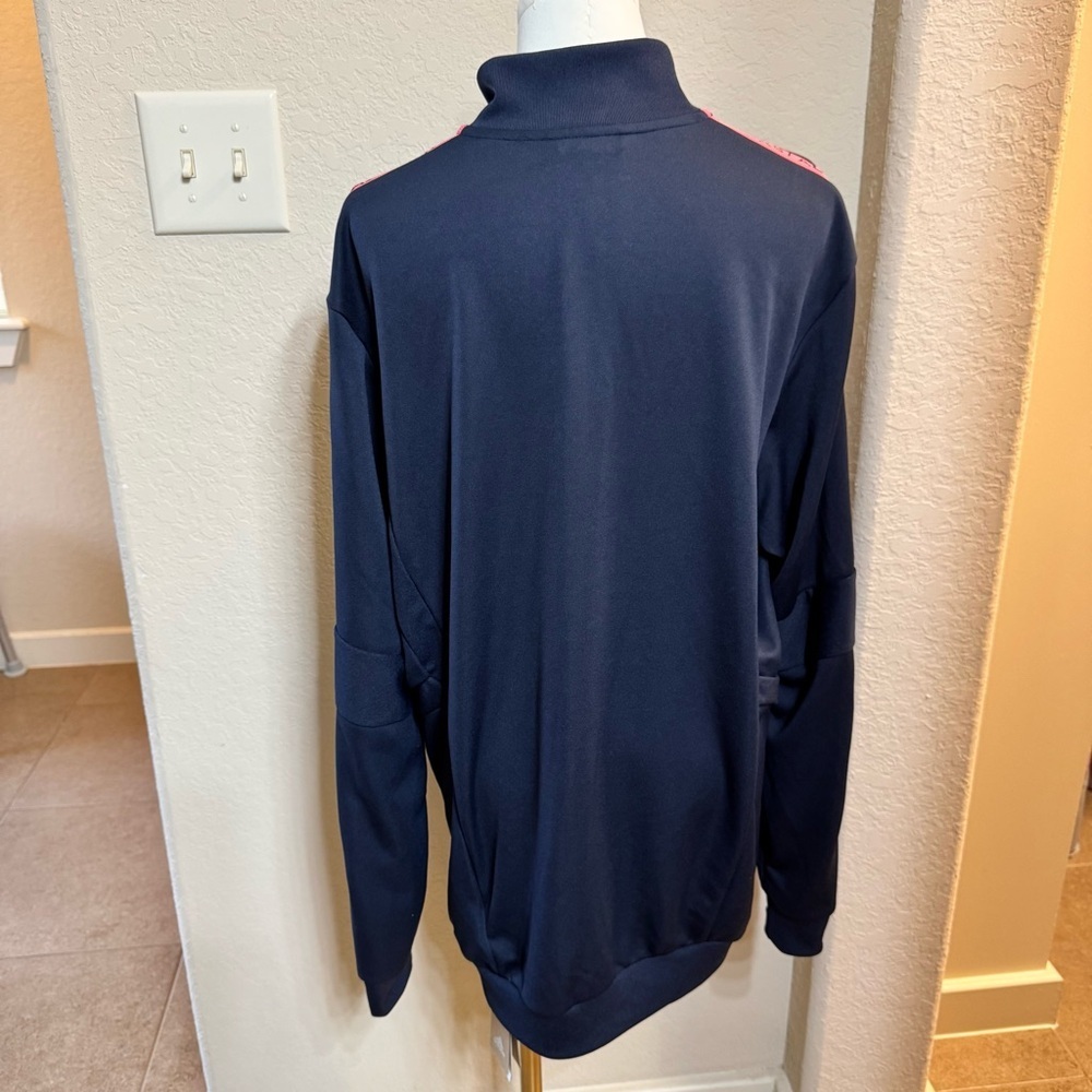 Adidas Men's Navy Aeroready Track Pullover Size XL NWT - Picture 2 of 8
